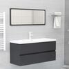 vidaXL 2 Piece Bathroom Furniture Set Grey Engineered Wood