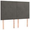 vidaXL Headboard Dark Grey 144x5x118/128 cm Velvet