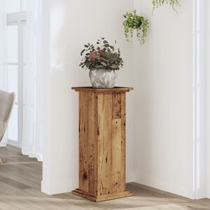 vidaXL Plant Stand Old Wood 33 x 33 x 80 cm Engineered wood