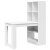 vidaXL Desk with Shelf White 122 x 67 x 145 cm Engineered Wood