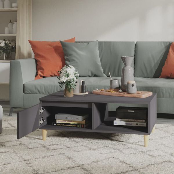 vidaXL Coffee Table Grey 90x60x35 cm Engineered Wood