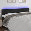vidaXL LED Headboard Black 160 cm Velvet