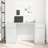 vidaXL Desk with Drawer White 140 x 49 x 76 cm Engineered wood