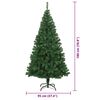 vidaXL Artificial Christmas Tree with 300 LEDs with Stand Green 180 cm