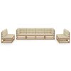 vidaXL 8 Piece Garden Lounge Set with Cushions Solid Pinewood