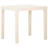 vidaXL Garden Table White 79x65x72 cm Plastic