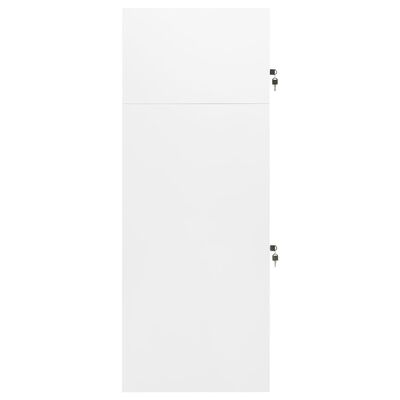 vidaXL Saddle Cabinet White 53x53x140 cm Steel