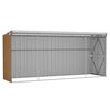 vidaXL Wall-mounted Garden Shed Brown 118x382x178 cm Galvanised Steel