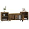 vidaXL TV Cabinet Smoked Oak 160x35x55 cm Engineered Wood