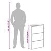 vidaXL Shoe Cabinet 3-Layer Mirror White 63x17x102.5 cm