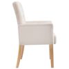 vidaXL Dining Chairs with Armrests 6 pcs Beige Fabric