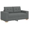 vidaXL Sofa 3 pcs Dark Grey 221 x 80 x 80 cm Fabric