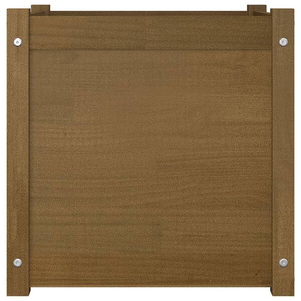 vidaXL Garden Planter Honey Brown 50x50x50 cm Solid Pinewood