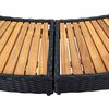 vidaXL Spa Surround Black Poly Rattan and Acacia Wood