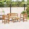 vidaXL Garden Rose Lounge Set 4 pcs Natural Solid Acacia Wood