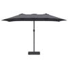 vidaXL Garden Parasol Anthracite 385 x 209 x 244 cm Polyester