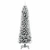 vidaXL Artificial Christmas Tree with 300 LEDs with Stand White 240 cm