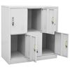 vidaXL Locker Cabinets 5 pcs Light Grey 90x45x92.5 cm Steel