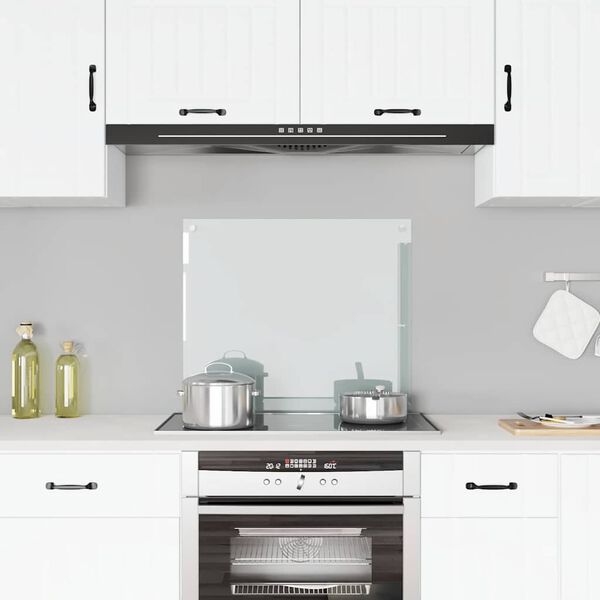 vidaXL Kitchen Backsplash Transparent 70 x 60 cm Tempered Glass