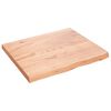 vidaXL Bathroom Countertop Light Brown 60x50x(2-4) cm Treated Solid Wood