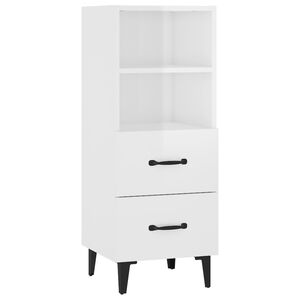 vidaXL Sideboard High Gloss White 34,5x34x90 cm Engineered Wood