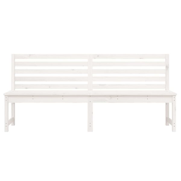 vidaXL Garden Bench White 201.5 cm Solid Wood Pine