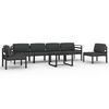 vidaXL 7 Piece Garden Lounge Set with Cushions Aluminium Anthracite