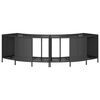 vidaXL Storage Shelves for Hot Tub 2 pcs Black Poly Rattan