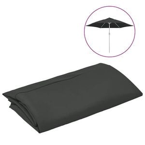 vidaXL Replacement Fabric for Outdoor Parasol Anthracite 300 cm