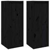 vidaXL Wall Cabinets 2 pcs Black 30x30x80 cm Solid Wood Pine