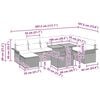 vidaXL Garden Sofa Set 9 pcs Black Poly rattan and powder-coated steel