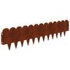 vidaXL Lawn Edging 10 pcs 103 x 25 cm Steel Rusty