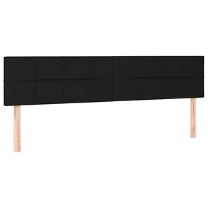vidaXL Headboards Black 160x5x78/88 cm Fabric