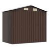 vidaXL Garden Storage Shed Brown 204x132x186 cm Steel