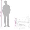 vidaXL Garden Corner Sofa with Cream Cushions Solid Wood Pine
