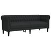 vidaXL 2 Piece Sofa Set Black Fabric