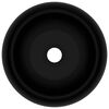vidaXL Luxury Wash Basin Round Matt Black 40x15 cm Ceramic
