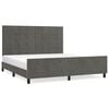 vidaXL Bed Frame without Mattress Dark Grey 152x203 cm Queen Velvet