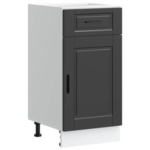 vidaXL Kitchen Base Cabinet&nbsp;Porto Black Engineered Wood