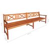 vidaXL Garden Bench with Cushions 240 cm Solid Acacia Wood