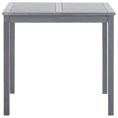 vidaXL Garden Table Grey 80x80x74 cm Solid Acacia Wood