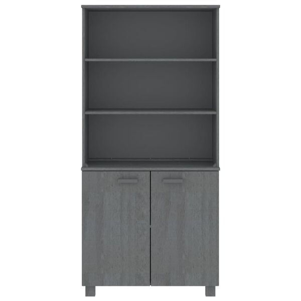 vidaXL Highboard HAMAR Solid Wood Pine Dark Grey