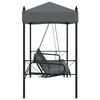 vidaXL Garden Swing Bench with Canopy Dark Grey&nbsp;Steel