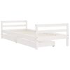 vidaXL Kids Bed Frame with Drawers White 90x190 cm Solid Wood Pine