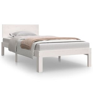 vidaXL Bed Frame without Mattress White 90x190cm Single