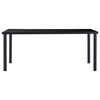 vidaXL Dining Table Black 180x90x75 cm Tempered Glass