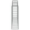 vidaXL Arched Gabion Baskets 3 pcs 200x30x100/120 cm Galvanised Iron