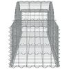 vidaXL Arched Gabion Baskets 15 pcs 200x50x40/60 cm Galvanised Iron