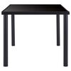 vidaXL Dining Table Black 180x90x75 cm Tempered Glass
