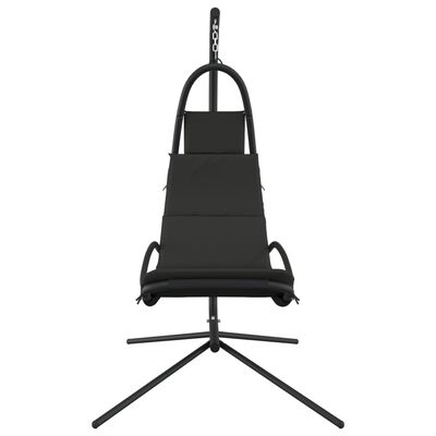 vidaXL Garden Swing Chair with Cushion Dark Grey Oxford Fabric&Steel